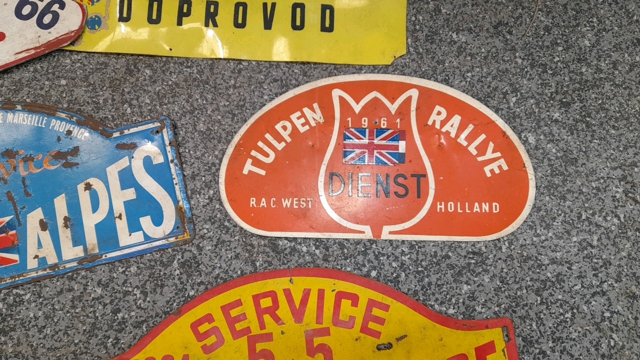 Lot 388 - HISTORIC ORIGINAL RALLY PLATES