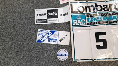 Lot 801 - SELECTION OF RALLY STICKERS