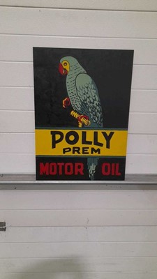 Lot 260 - WOODEN HAND PAINTED POLLY OIL SIGN