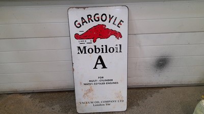 Lot 526 - MOBILE GARGOYLE OIL ENAMEL  SIGN 36" X 18"