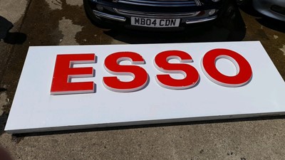 Lot 14 - ESSO LARGE ILLUMINATED SIGN 98" X 36  ( IN NEW CONDITION )