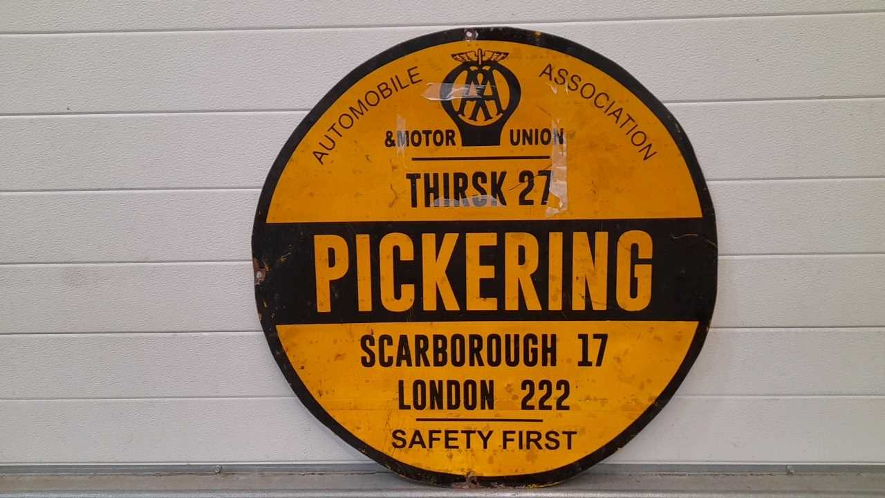 Lot 174 - AA PICKERING METAL ROAD SIGN 29