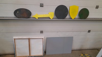 Lot 885 - SELECTION OF CAST SIGNS & MOTOR CYCLE SIGNS