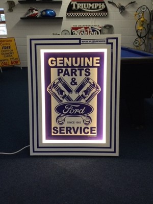 Lot 133 - LARGE ILLUMINATED FORD PARTS SIGN