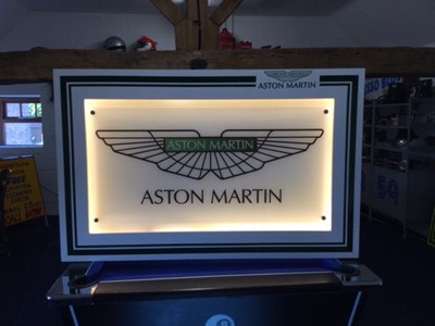 Lot 135 - LARGE ILLUMINATED ASTON MARTIN SIGN