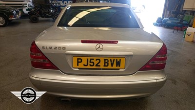 Lot 63 - 2002 MERCEDES SLK 200 AUTO