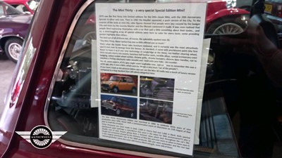 Lot 413 - 1989 AUSTIN MINI THIRTY