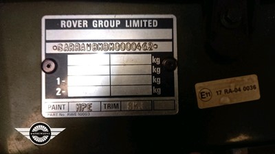 Lot 513 - 1994 MG ROVER RV8