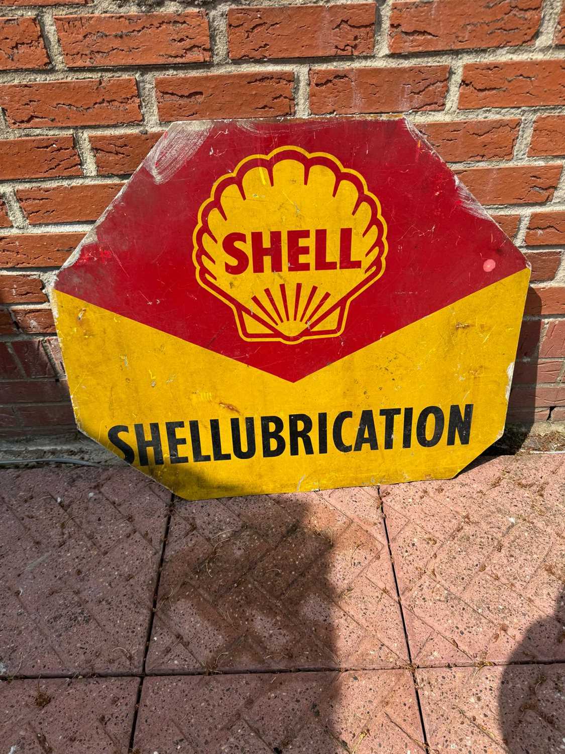 Lot 94 SHELL LUBRICATION SIGN 34 X 28 Lot 94 shell lubrication sign 34 x 28