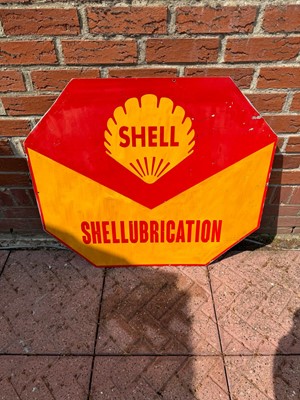 Lot 122 - SHELL LUBRICATION SIGN  34" X 30"