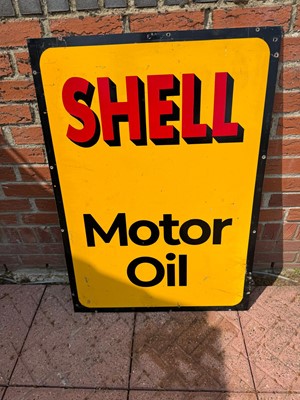 Lot 126 - SHELL MOTOR OIL SIGN  29.5" X 41"