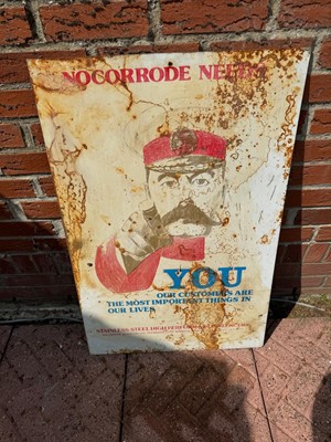 Lot 149 - NOCORRODE NEEDS YOU SIGN  24" X 36"