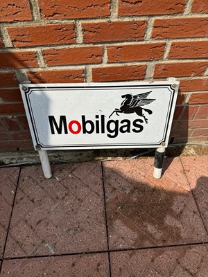 Lot 186 - MOBILGAS SIGN 24" X 12"