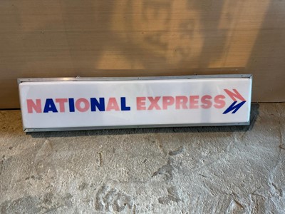 Lot 424 - NATIONAL EXPRESS LIGHT UP SIGN  48" X 10"