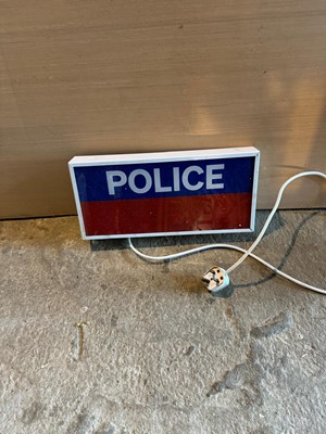 Lot 454 - POLICE LIGHT UP SIGN  17" X 8"