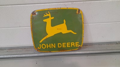 Lot 430 - JOHN DEERE ENAMEL SIGN 11" X 9.5"