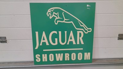 Lot 683 - ALUMINIUM JAGUAR SHOWROOM SIGN 24" x 24"