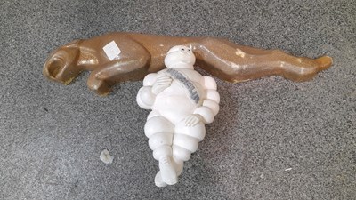 Lot 743 - MICHELIN MAN & JAGUAR PLASTIC WALL SIGN