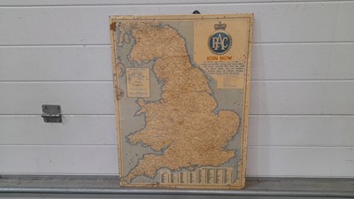 Lot 601 - TIN RAC MAP OF LOWER SCOTLAND  & ENGLAND  24" X 18"