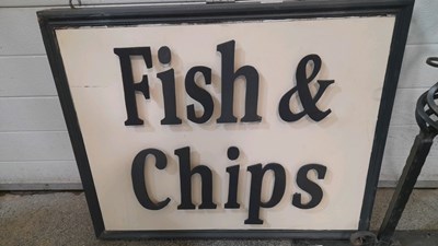 Lot 233 - HANGING , DOUBLE SIDED, SIGN WITH BRACKET, MOBILOIL TIN AND JAGUAR MASCOT