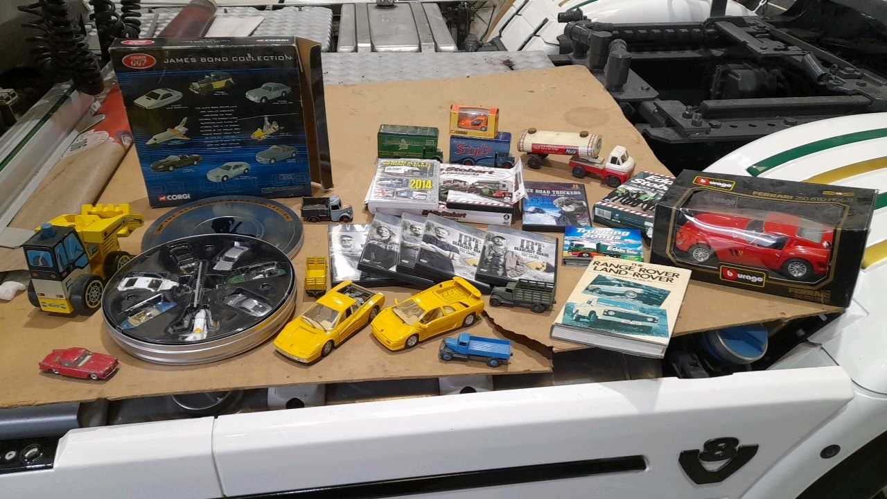 Lot 645 - BOX OF ASSORTED MODELS,DVD'S AND BOOKS