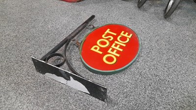 Lot 568 - DOUBLE SIDED, WALL MOUNTED POST OFFICE SIGN