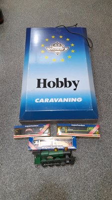 Lot 53 - HOBBY LIGHT UP SIGN & CORGI MODEL TRAINS