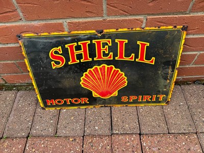 Lot 35 - SHELL  MOTOR SPIRIT ENAMEL SIGN  20" X 12"