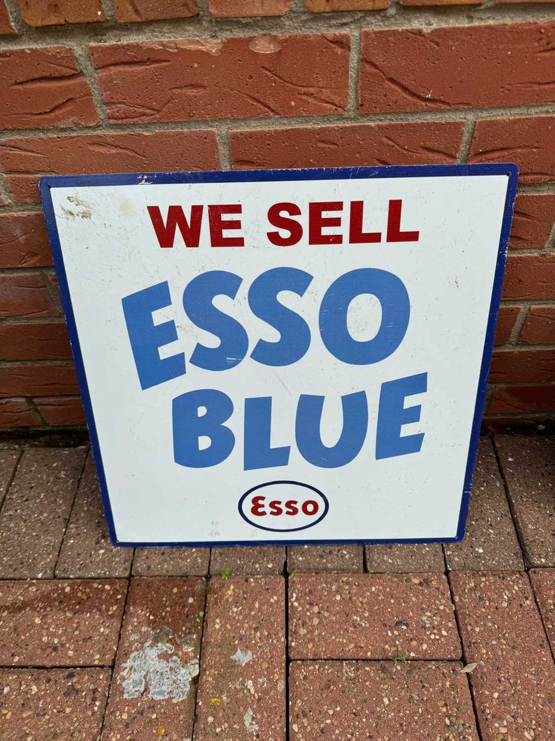 Lot 100 - ESSO BLUE SIGN  18" X 18"