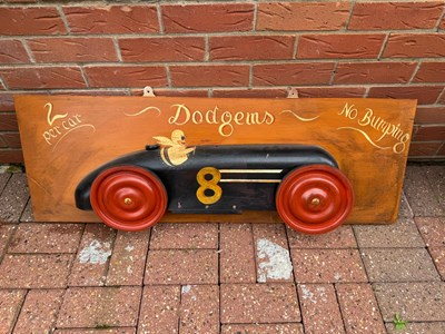 Lot 28 - NO 8 DODGEM SIGN  42" X 14"