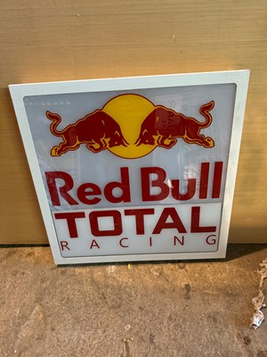 Lot 40 - ILLUMINATED RED BULL SIGN  24" X 24"