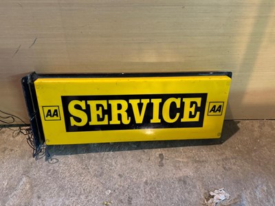 Lot 113 - ILLUMINATED AA SERVICE SIGN  27" X 11"