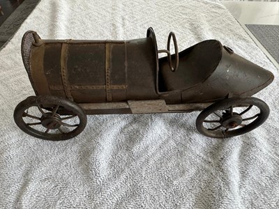 Lot 52 - TIN PLATE RACING CAR  11" X 4"