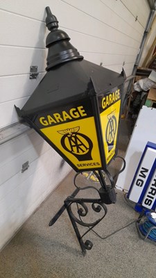 Lot 611 - LARGE AA STYLE GARAGE LIGHT UP LAMP, INC MOUNTING BRACKET 41" X 18"