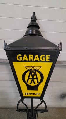 Lot 611 - LARGE AA STYLE GARAGE LIGHT UP LAMP, INC MOUNTING BRACKET 41" X 18"