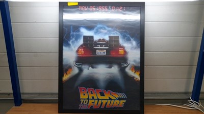 Lot 587 - FRAMED POSTER OF BACK TO THE FUTURE 33" X 26"