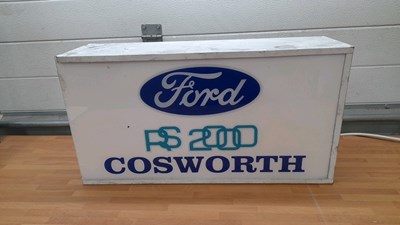 Lot 597 - FORD RS2000 COSWORTH LIGHT BOX 24" X 22"