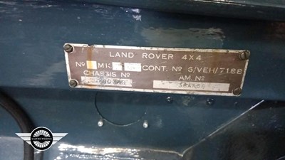 Lot 306 - 1952 LAND ROVER SERIES ONE 80"