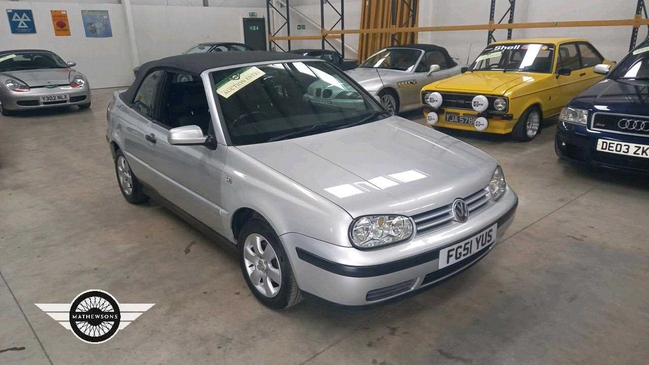 Lot 87 - 2001 VOLKSWAGEN GOLF CABRIOLET