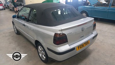 Lot 87 - 2001 VOLKSWAGEN GOLF CABRIOLET