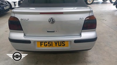 Lot 87 - 2001 VOLKSWAGEN GOLF CABRIOLET