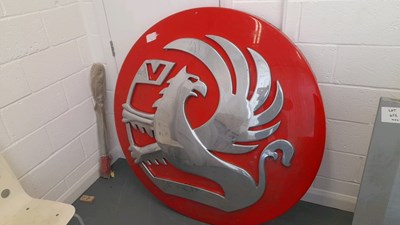 Lot 171 - ROUND LARGE VAUXHALL DEALER SIGN 140CM DIA