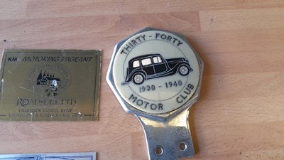Lot 503 - SELECTION OF CAR SHOW PLAQUES & CAR BADGES