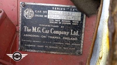 Lot 646 - 1954 MG TF