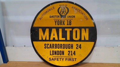 Lot 795 - AA MALTON METAL ROAD SIGN 29" DIA