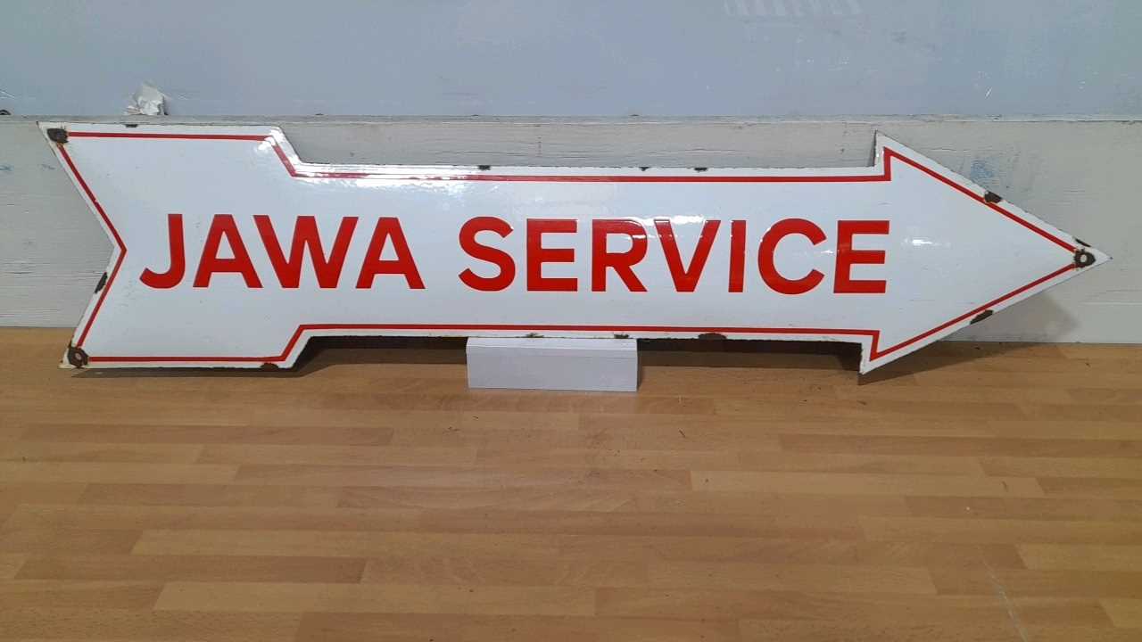 Jawa Sign Lot 859 - JAWA SERVICE ENAMEL SIGN 35