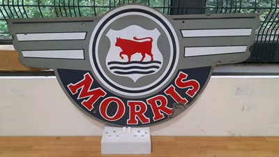 Lot 111 - MORRIS ENAMEL SIGN 29" X 15"