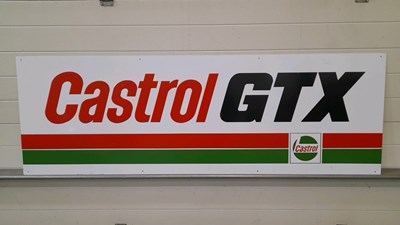 Lot 169 - CASTROL GTX METAL  SIGN 72" X 24"