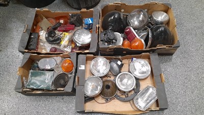 Lot 873 - 4 X BOXES OF VARIOUS LAMPS & LENSES