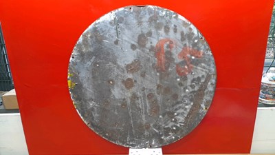 Lot 275 - DUNLOP STOCK ROUND ENAMEL SIGN 24" DIA